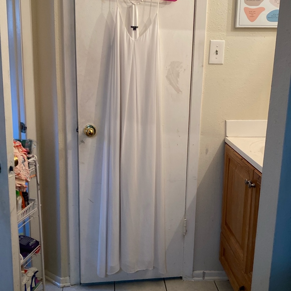 White long halter dress